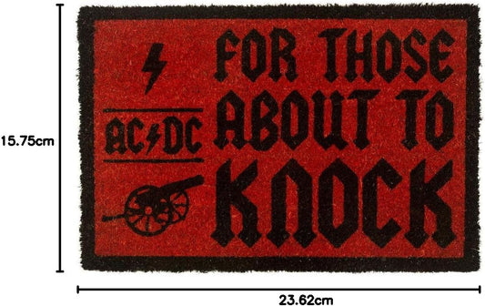 AC/DC Fußmatte "for those about to knock"