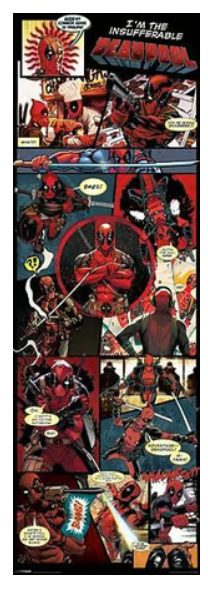 Deadpool - Türposter Comics Panels